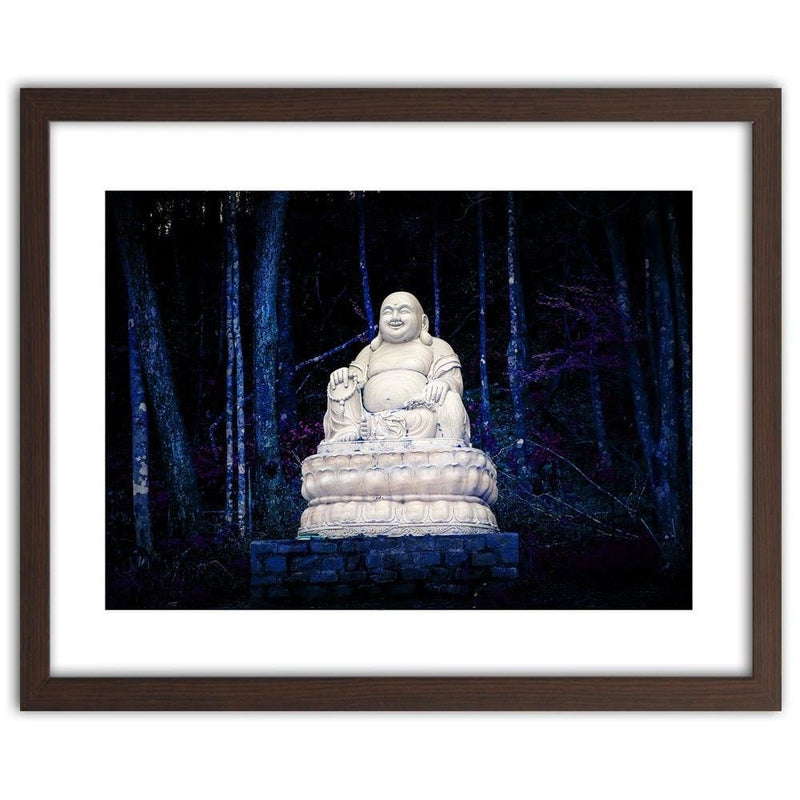 Glezna brūnā rāmī - Buddha In The Forest  Home Trends DECO