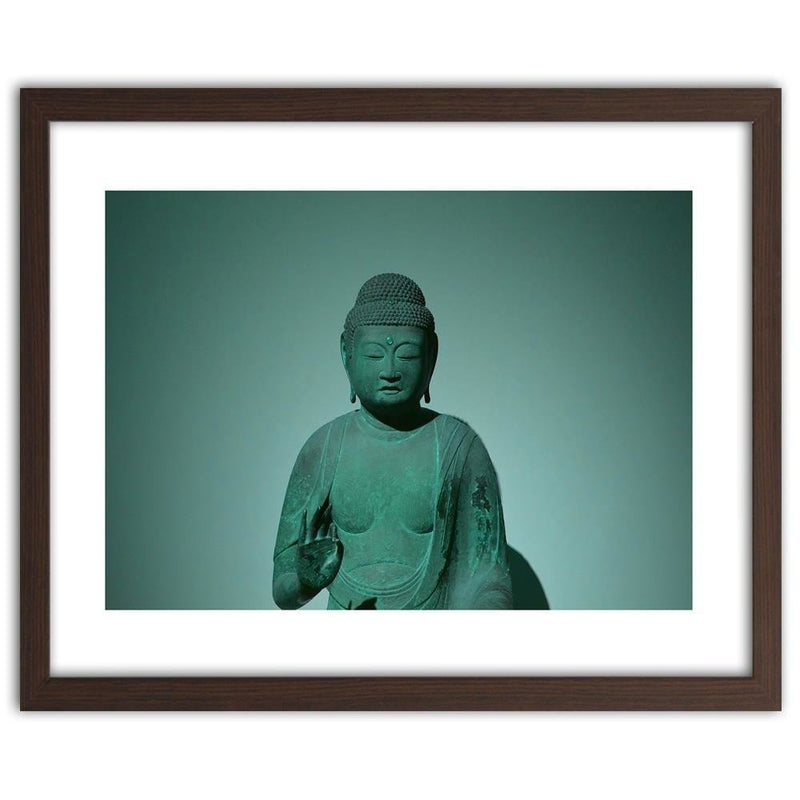 Glezna brūnā rāmī - Buddha In The Shade  Home Trends DECO