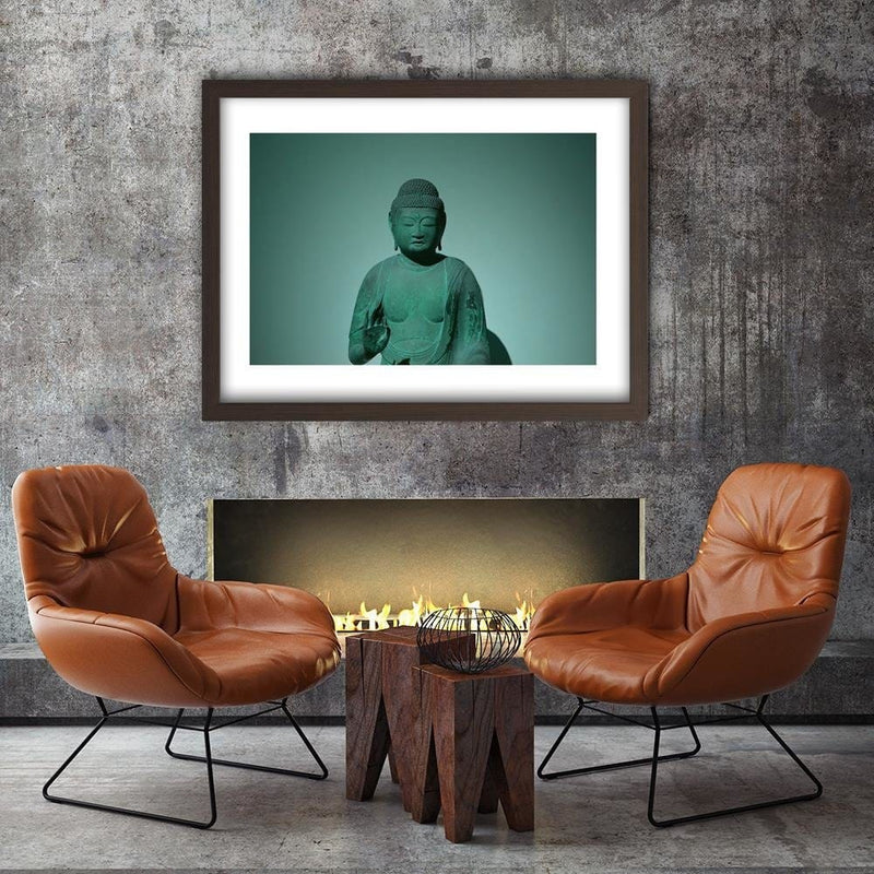 Glezna brūnā rāmī - Buddha In The Shade  Home Trends DECO