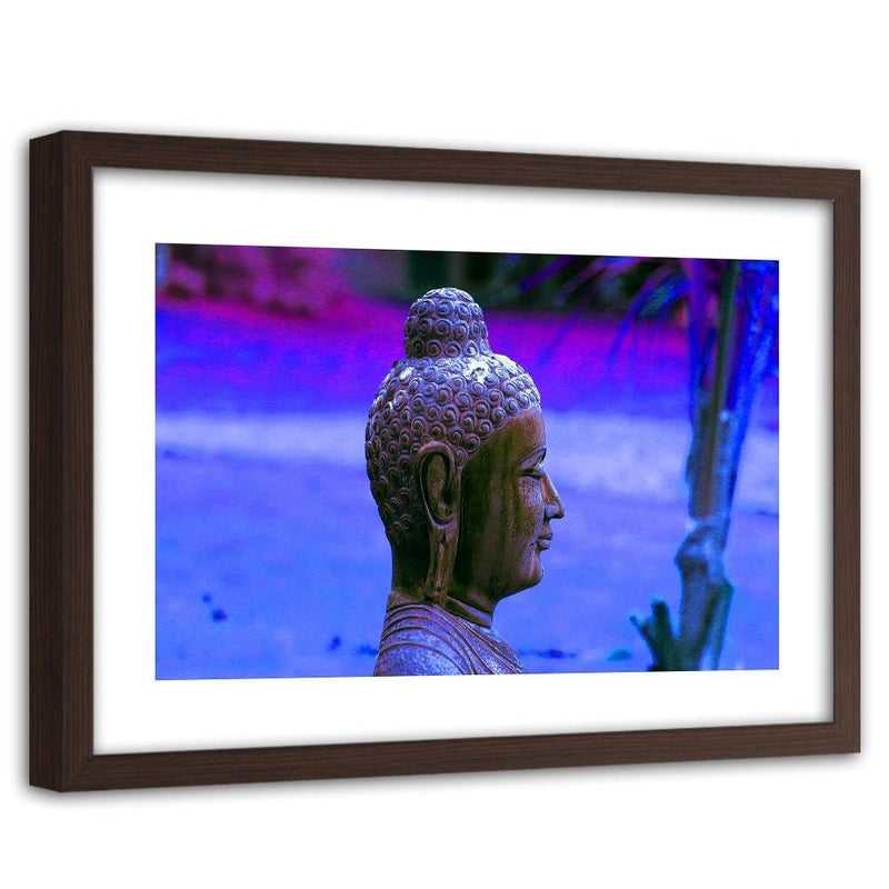 Glezna brūnā rāmī - Buddha Profile  Home Trends DECO