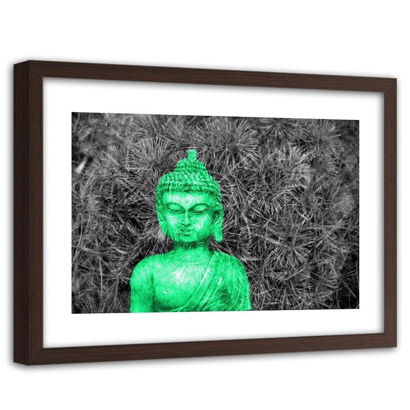 Glezna brūnā rāmī - Buddha Sculpture  Home Trends DECO