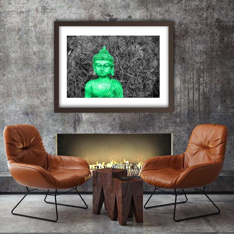 Glezna brūnā rāmī - Buddha Sculpture  Home Trends DECO