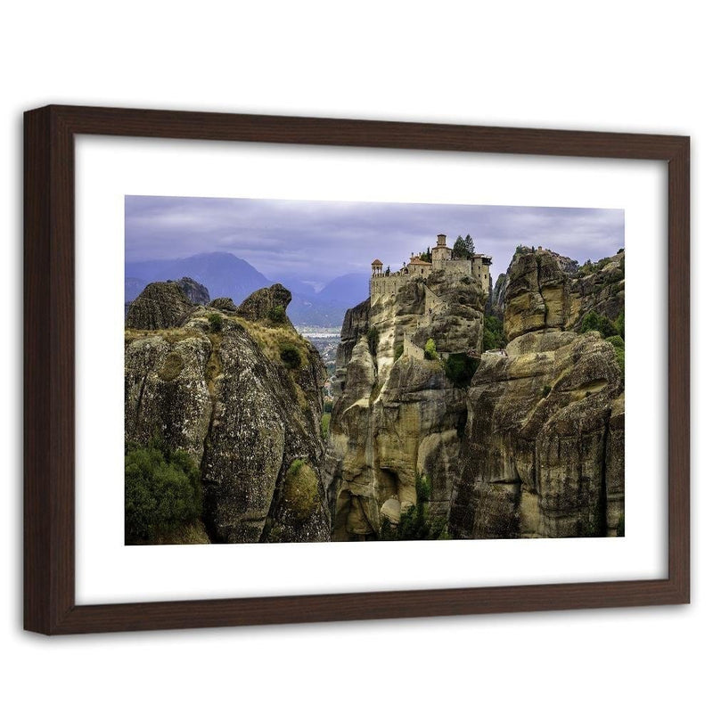 Glezna brūnā rāmī - Castle On The Rocks  Home Trends DECO