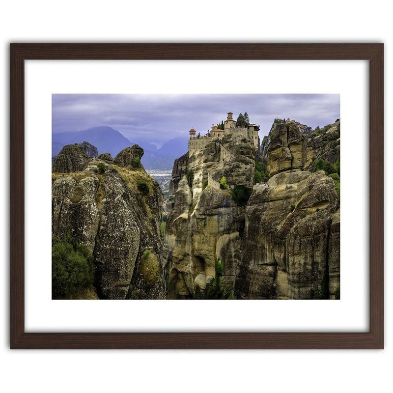 Glezna brūnā rāmī - Castle On The Rocks  Home Trends DECO