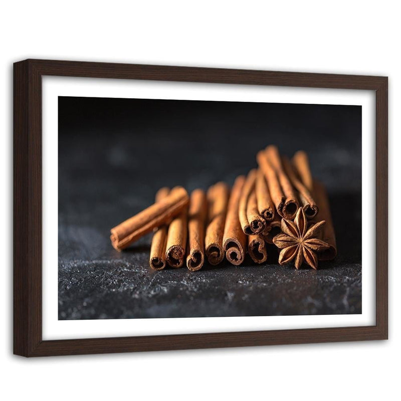 Glezna brūnā rāmī - Cinnamon Sticks  Home Trends DECO