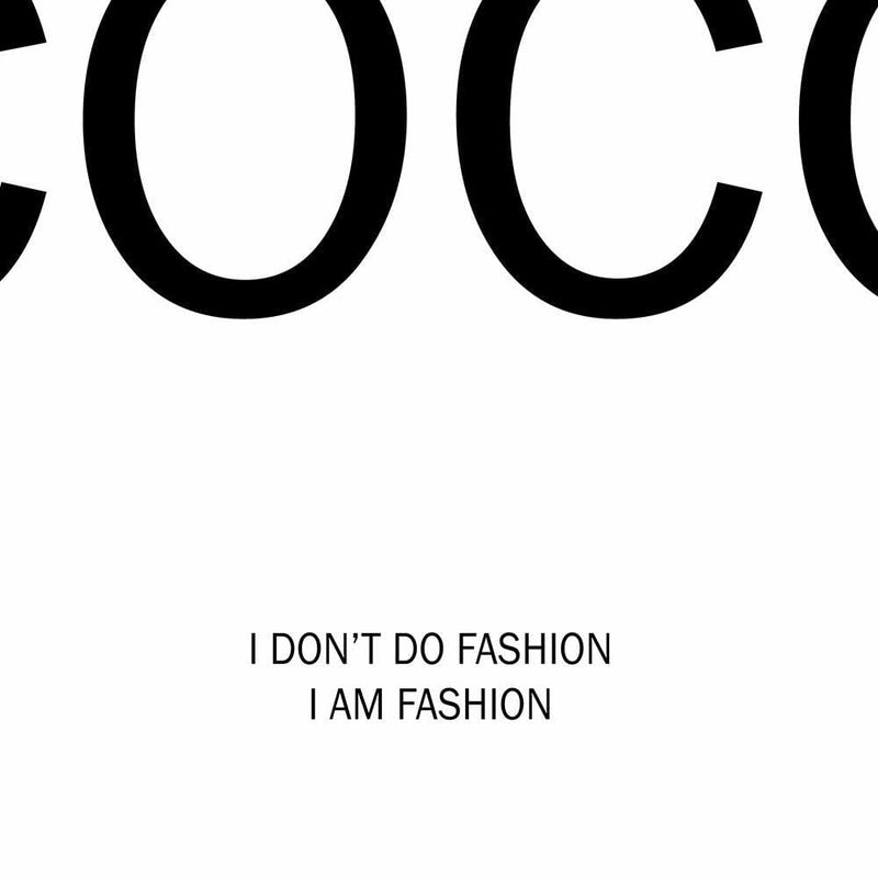 Glezna brūnā rāmī - Coco Chanel Quote  Home Trends DECO