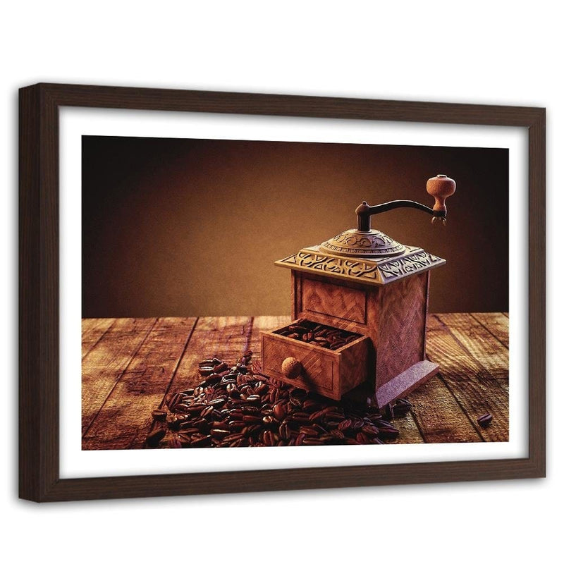 Glezna brūnā rāmī - Coffee Grinder  Home Trends DECO