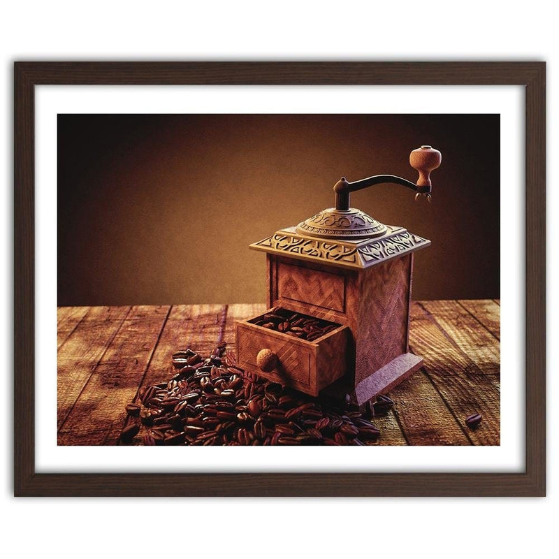 Glezna brūnā rāmī - Coffee Grinder  Home Trends DECO