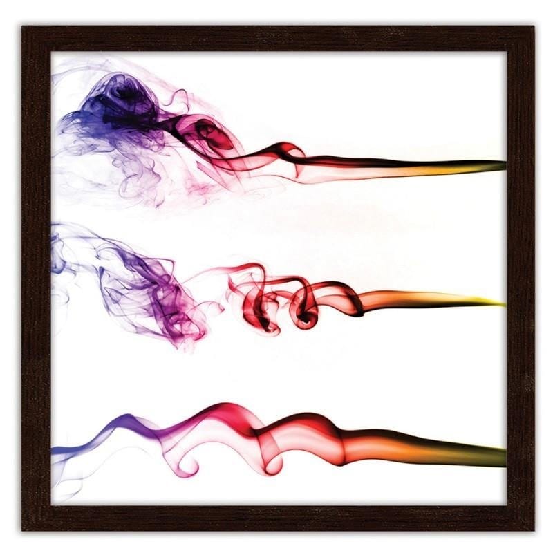 Glezna brūnā rāmī - Colourful abstract smoke  Home Trends DECO