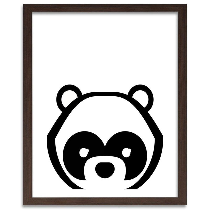 Glezna brūnā rāmī - Contrast Panda  Home Trends DECO