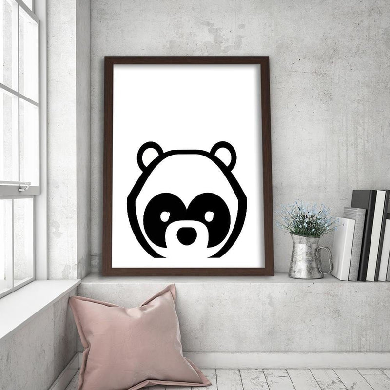 Glezna brūnā rāmī - Contrast Panda  Home Trends DECO