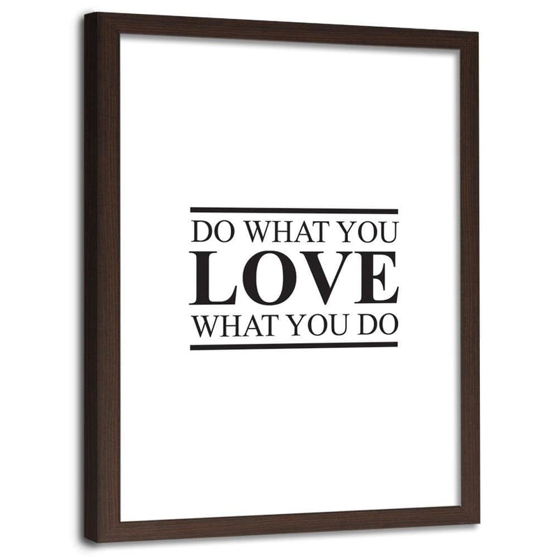 Glezna brūnā rāmī - Cover - Do What You Love  Home Trends DECO