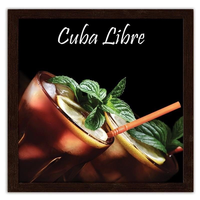 Glezna brūnā rāmī - Cuba libre cocktail  Home Trends DECO