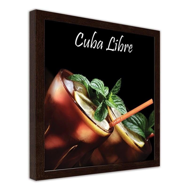 Glezna brūnā rāmī - Cuba libre cocktail  Home Trends DECO