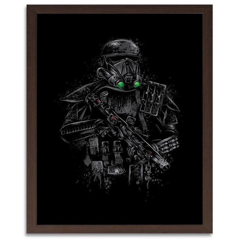 Glezna brūnā rāmī - Death Trooper Black  Home Trends DECO