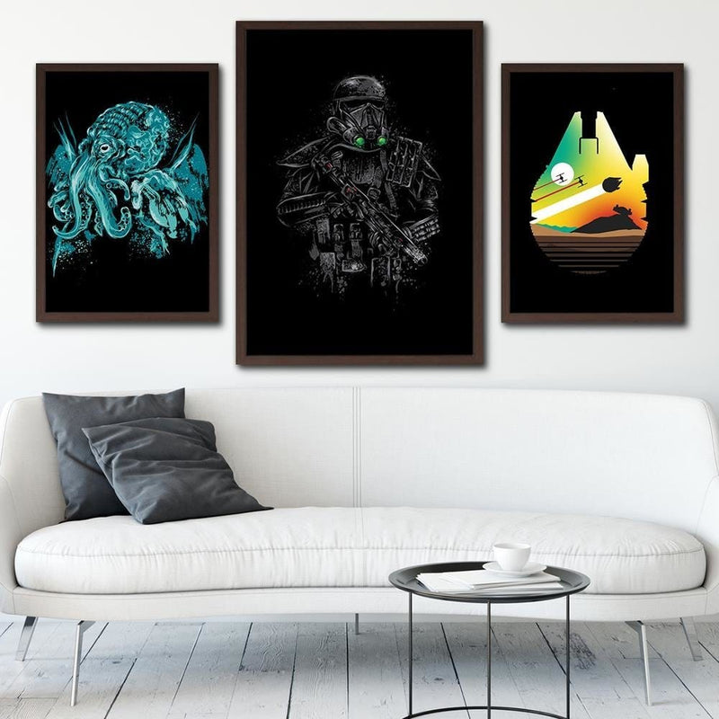 Glezna brūnā rāmī - Death Trooper Black  Home Trends DECO