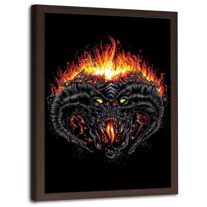 Glezna brūnā rāmī - Demon Of Morgoth Black  Home Trends DECO