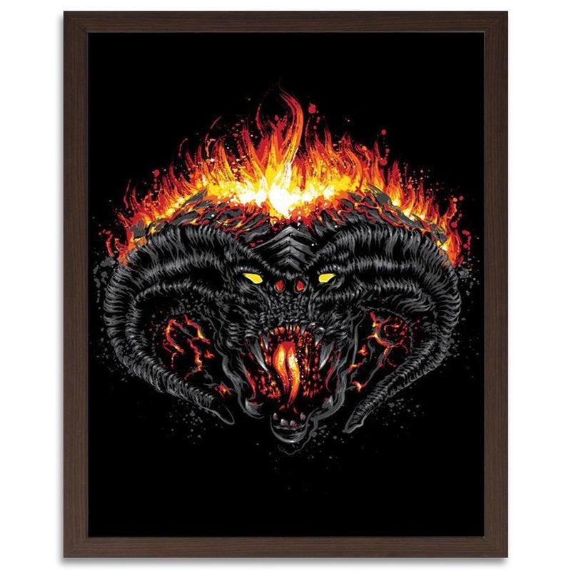 Glezna brūnā rāmī - Demon Of Morgoth Black  Home Trends DECO