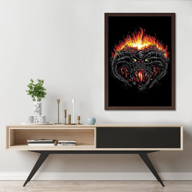 Glezna brūnā rāmī - Demon Of Morgoth Black  Home Trends DECO