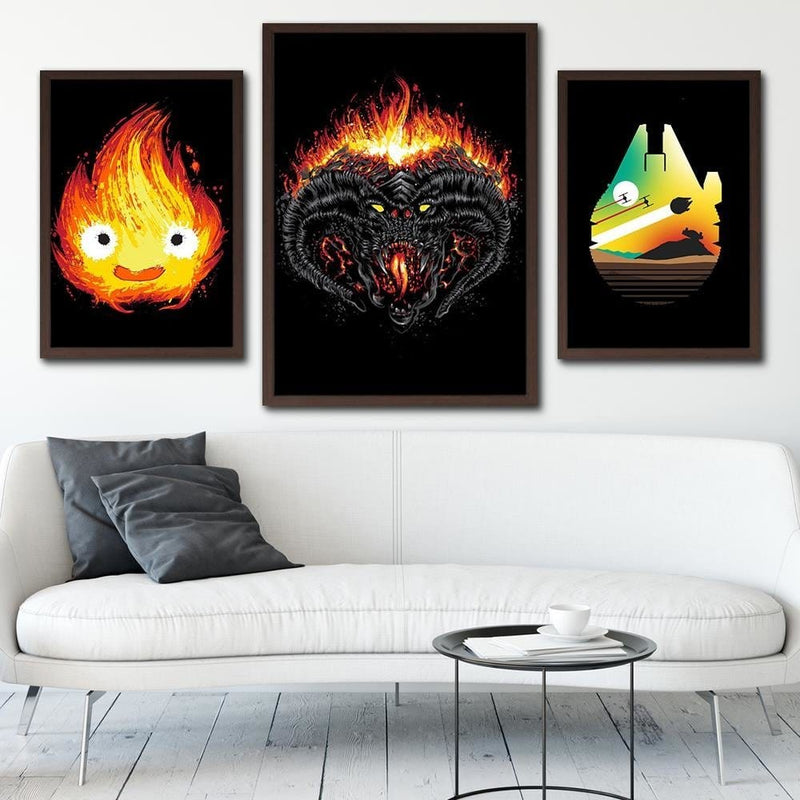 Glezna brūnā rāmī - Demon Of Morgoth Black  Home Trends DECO