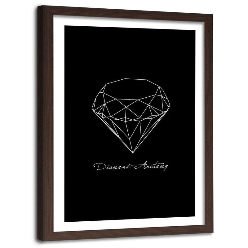 Glezna brūnā rāmī - Diamond Anatomy  Home Trends DECO