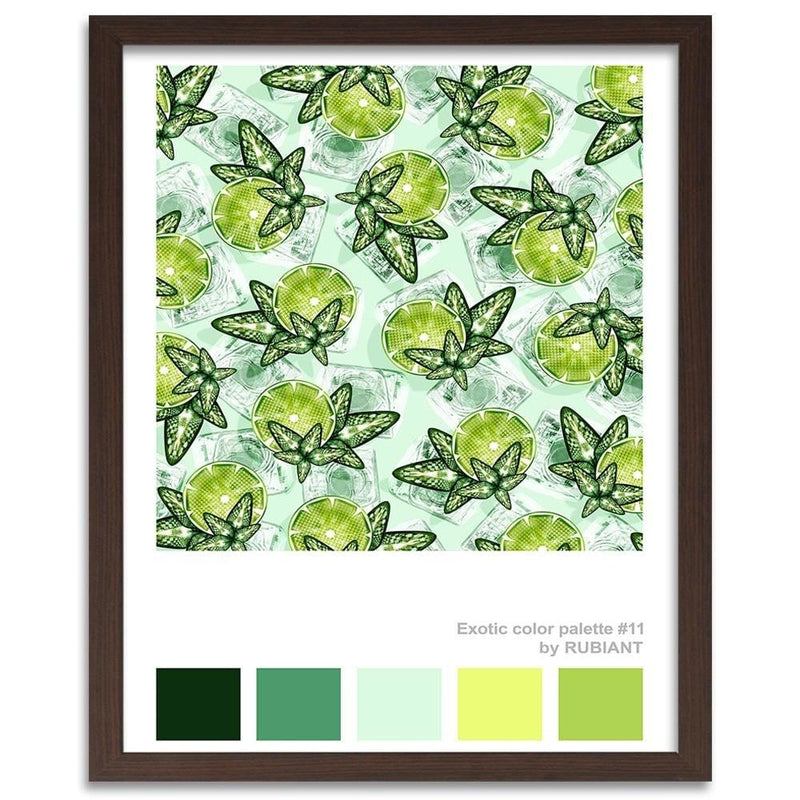 Glezna brūnā rāmī - Digital Art Green  Home Trends DECO