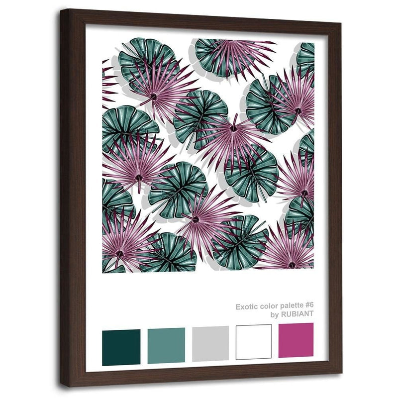 Glezna brūnā rāmī - Digital Art Purple  Home Trends DECO