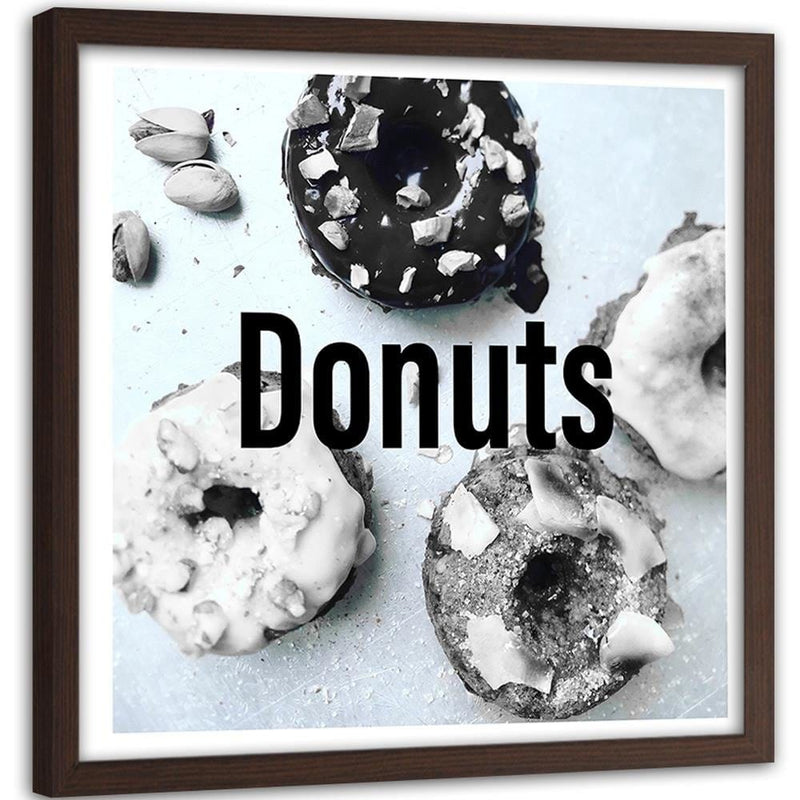 Glezna brūnā rāmī - Donuts  Home Trends DECO