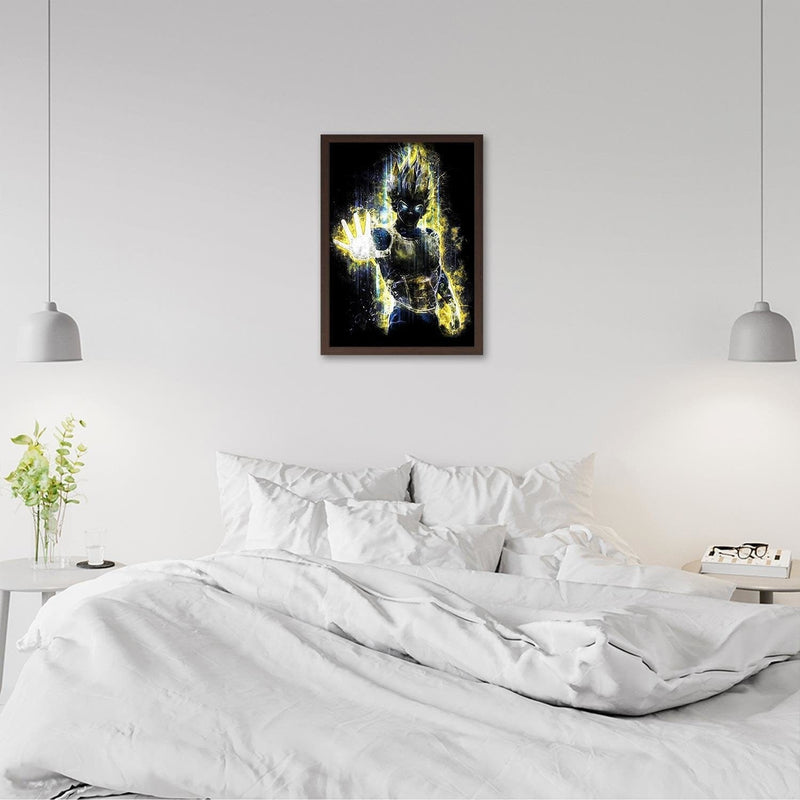 Glezna brūnā rāmī - Dragonball Vegeta  Home Trends DECO