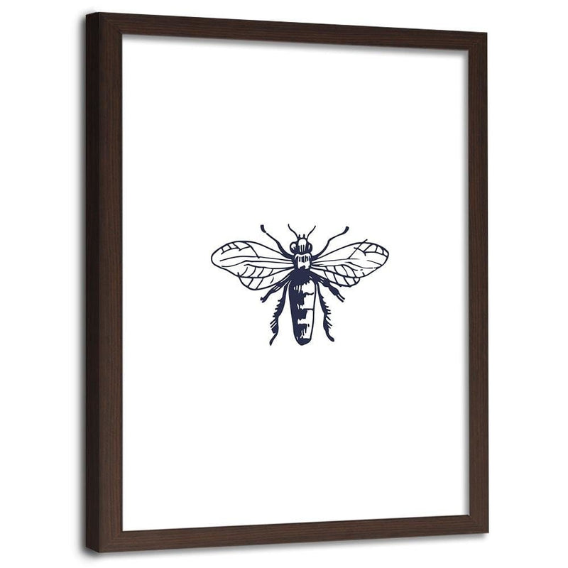 Glezna brūnā rāmī - Drawn Wasp  Home Trends DECO