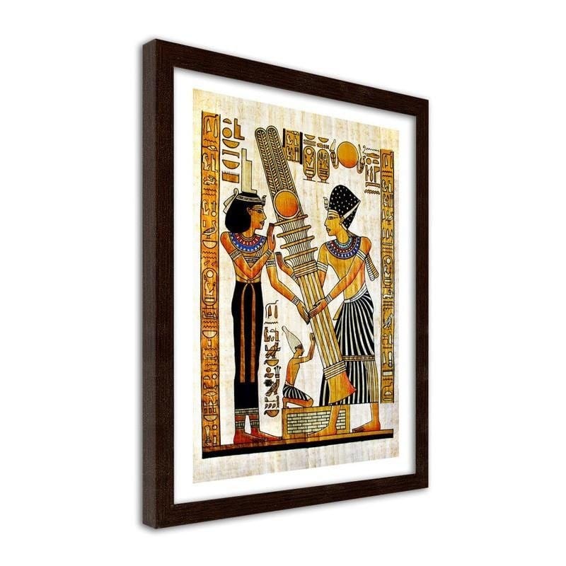 Glezna brūnā rāmī - Egyptian hieroglyphics  Home Trends DECO