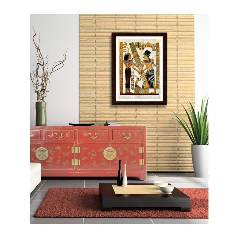 Glezna brūnā rāmī - Egyptian hieroglyphics  Home Trends DECO