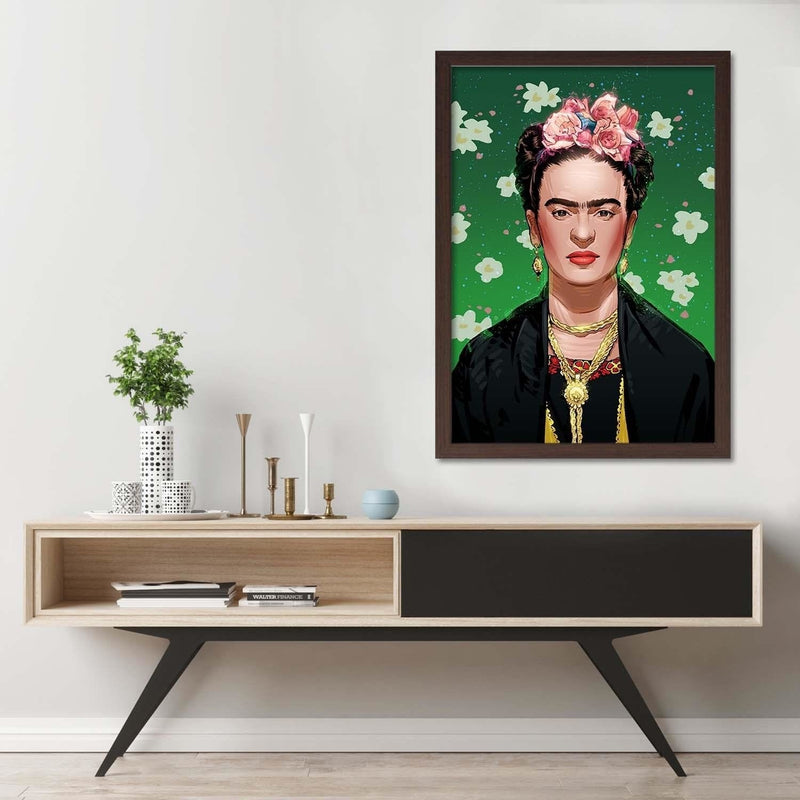 Glezna brūnā rāmī - Feminist Artwork Image  Home Trends DECO