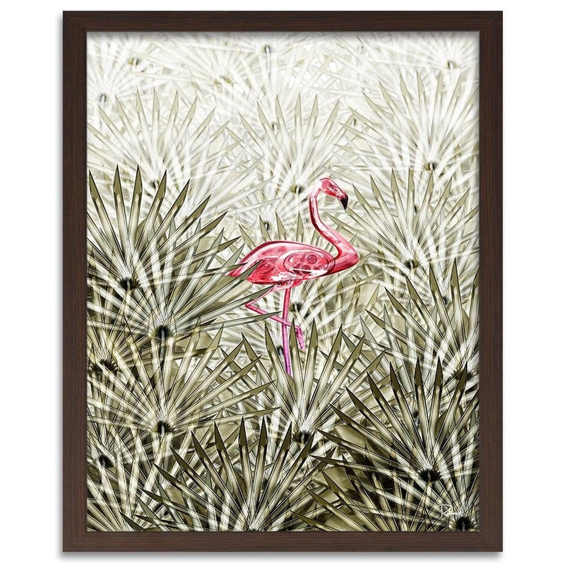 Glezna brūnā rāmī - Flamingo Digital Pink  Home Trends DECO