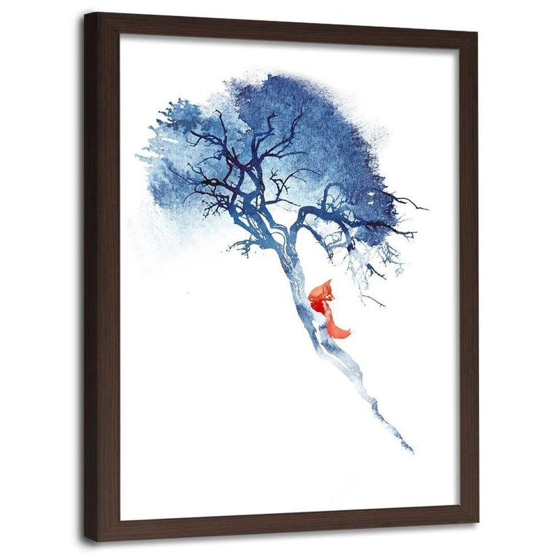 Glezna brūnā rāmī - Fox On The Tree  Home Trends DECO