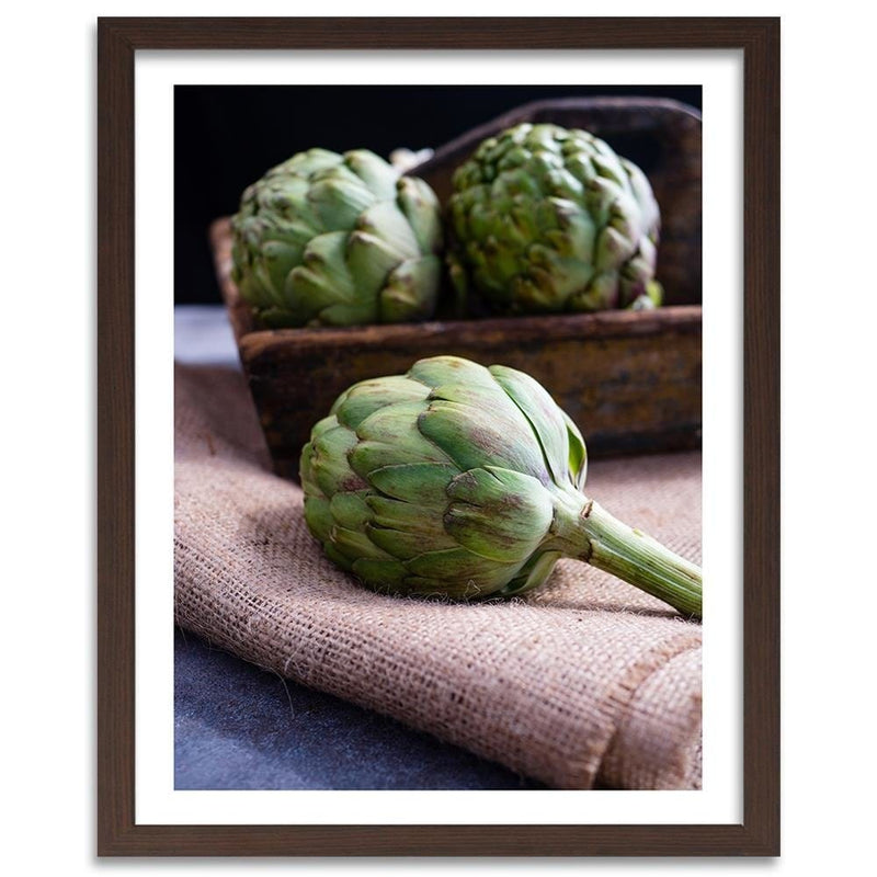 Glezna brūnā rāmī - Fresh Artichokes  Home Trends DECO