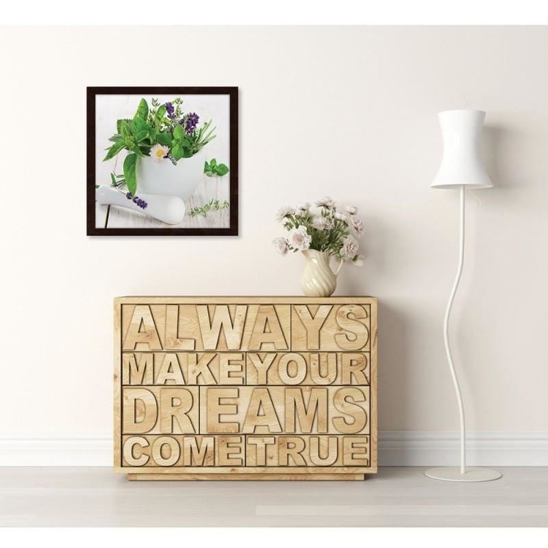 Glezna brūnā rāmī - Fresh herbs  Home Trends DECO