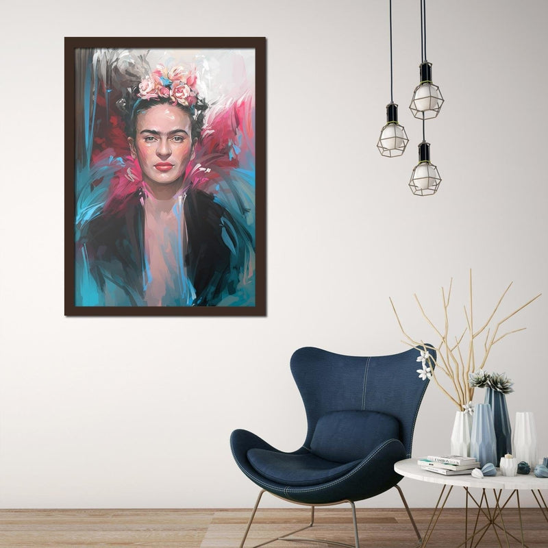 Glezna brūnā rāmī - Frida  Home Trends DECO