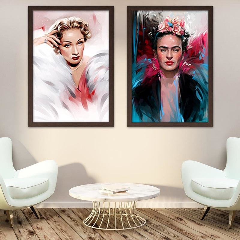 Glezna brūnā rāmī - Frida  Home Trends DECO