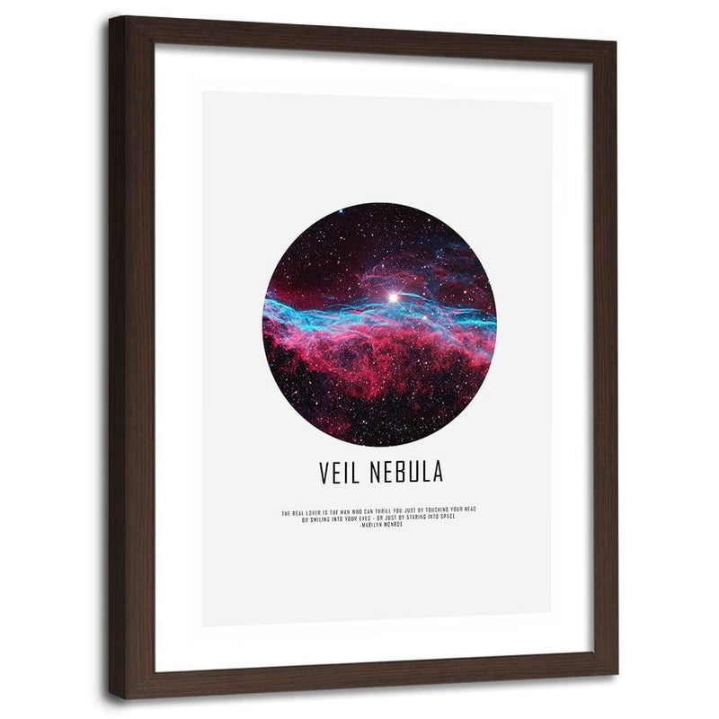 Glezna brūnā rāmī - Galactic Nebula  Home Trends DECO