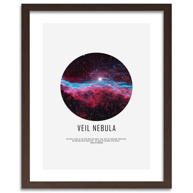 Glezna brūnā rāmī - Galactic Nebula  Home Trends DECO