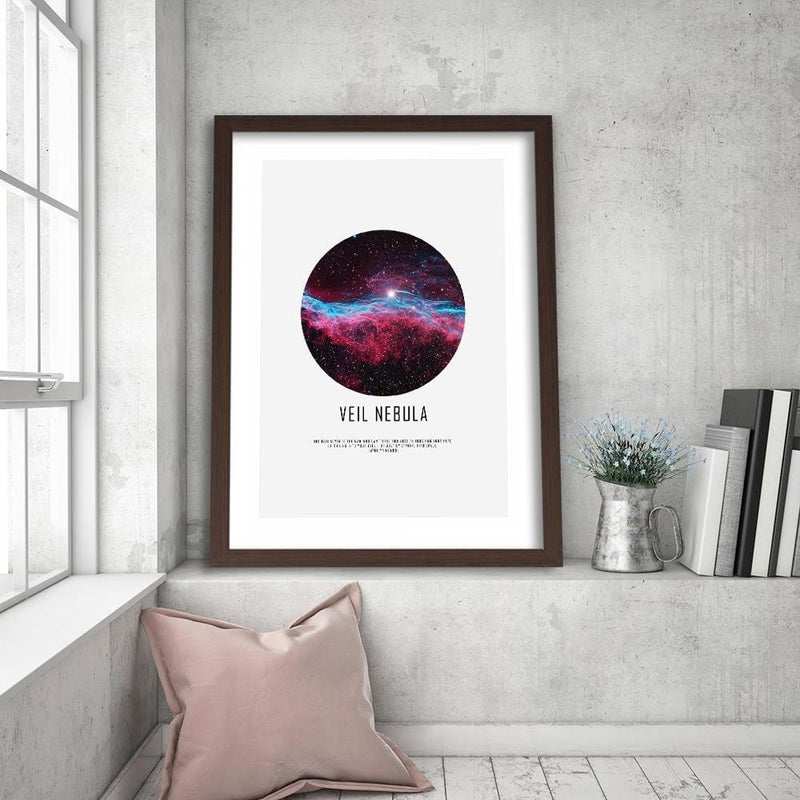 Glezna brūnā rāmī - Galactic Nebula  Home Trends DECO