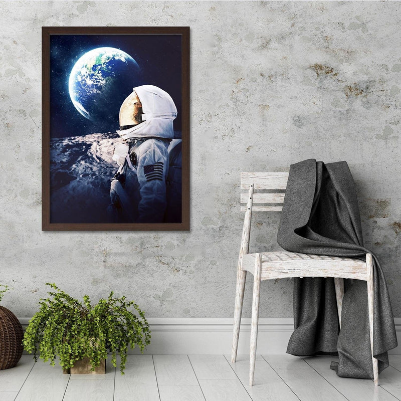 Glezna brūnā rāmī - Galaxy Art Print Blue  Home Trends DECO