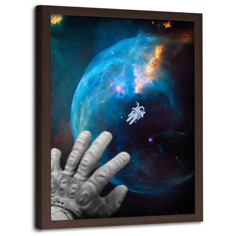 Glezna brūnā rāmī - Galaxy Artwork Blue  Home Trends DECO