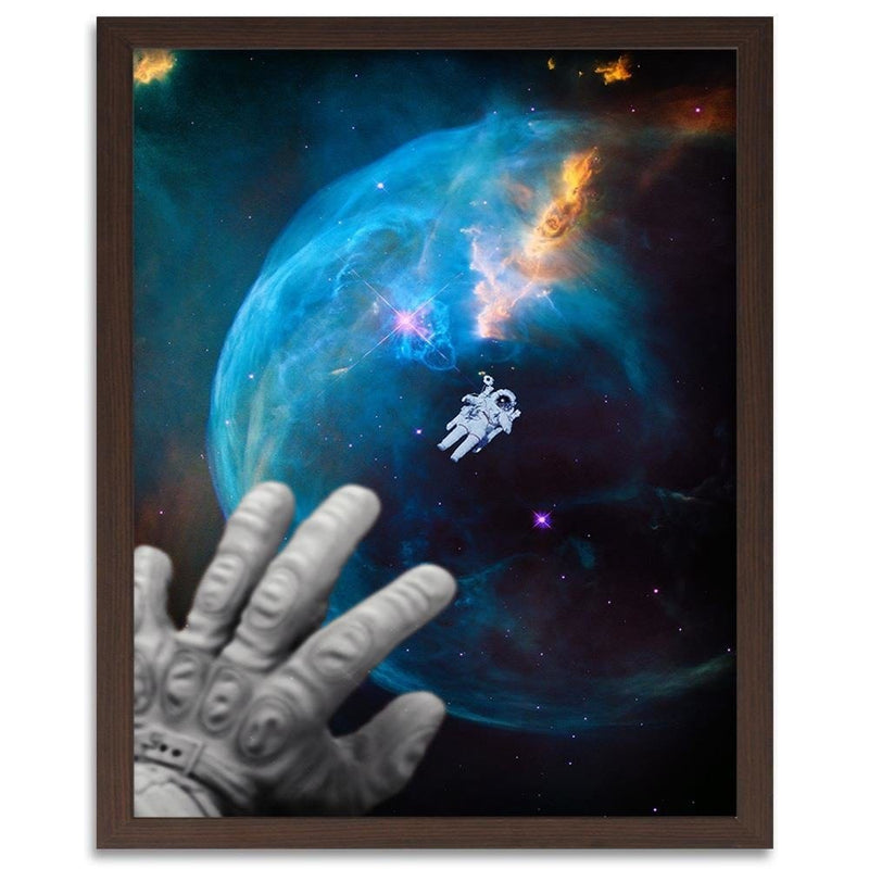 Glezna brūnā rāmī - Galaxy Artwork Blue  Home Trends DECO