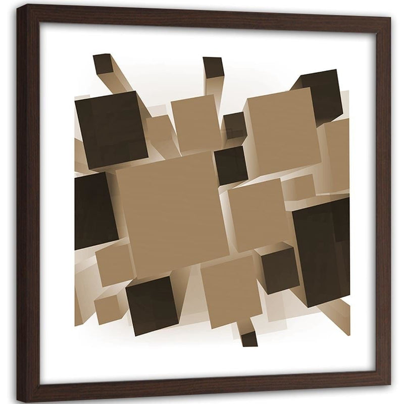 Glezna brūnā rāmī - Geometric Figures 8  Home Trends DECO