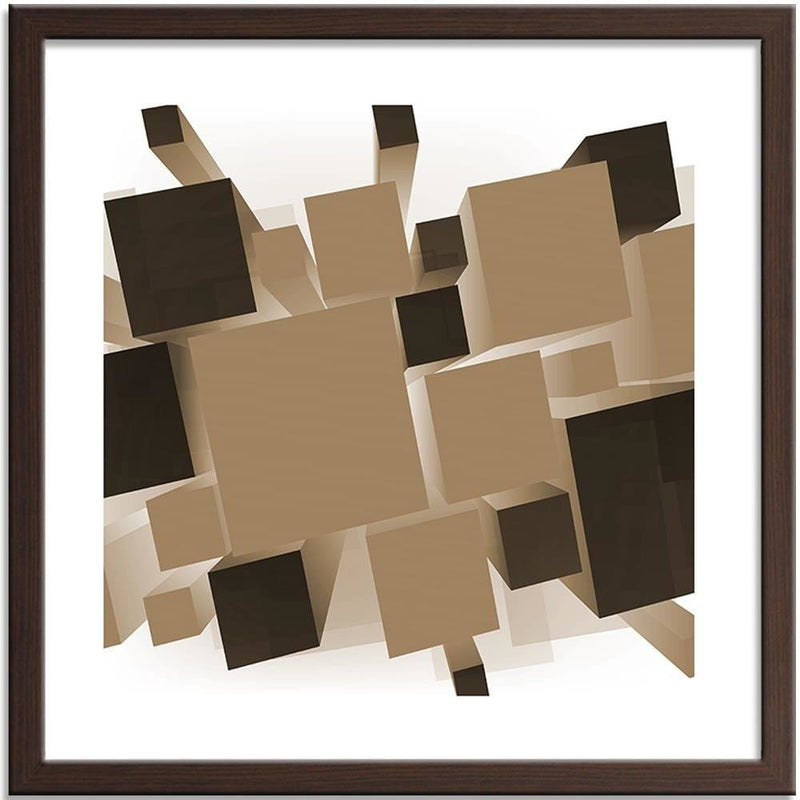 Glezna brūnā rāmī - Geometric Figures 8  Home Trends DECO