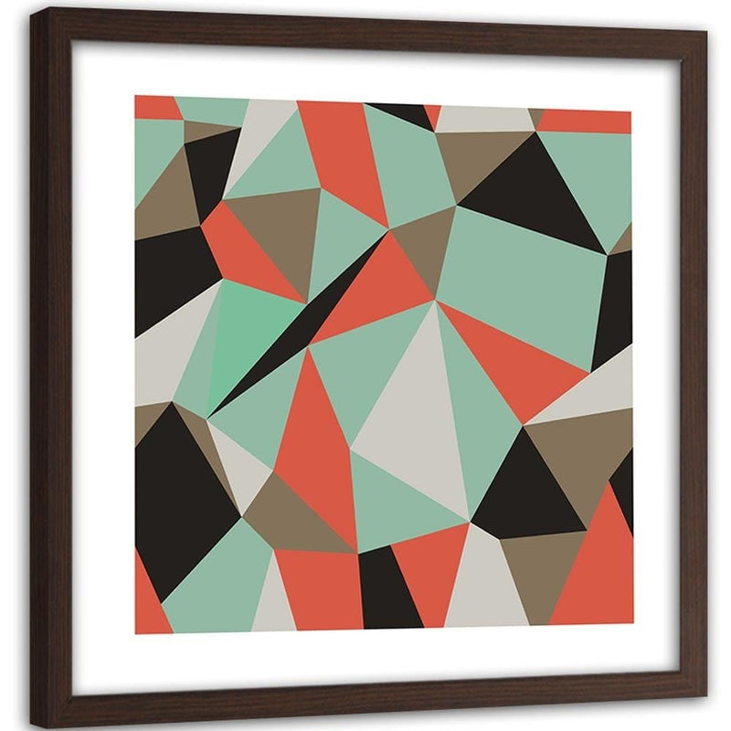 Glezna brūnā rāmī - Geometric Figures - Cubism 1  Home Trends DECO