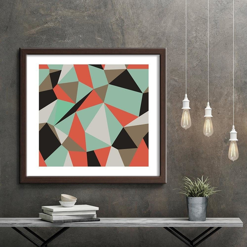 Glezna brūnā rāmī - Geometric Figures - Cubism 1  Home Trends DECO