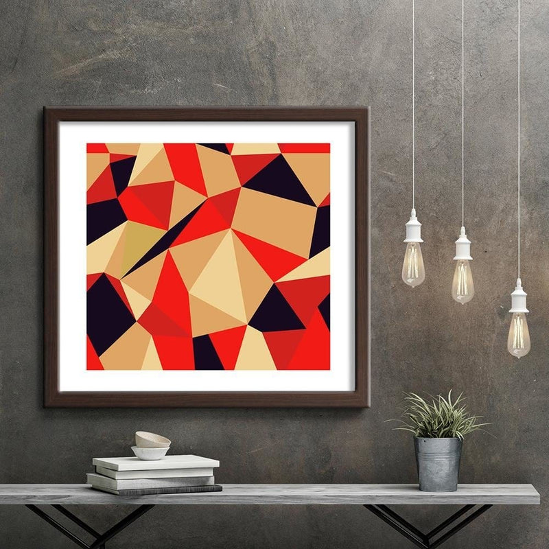 Glezna brūnā rāmī - Geometric Figures - Cubism 2  Home Trends DECO